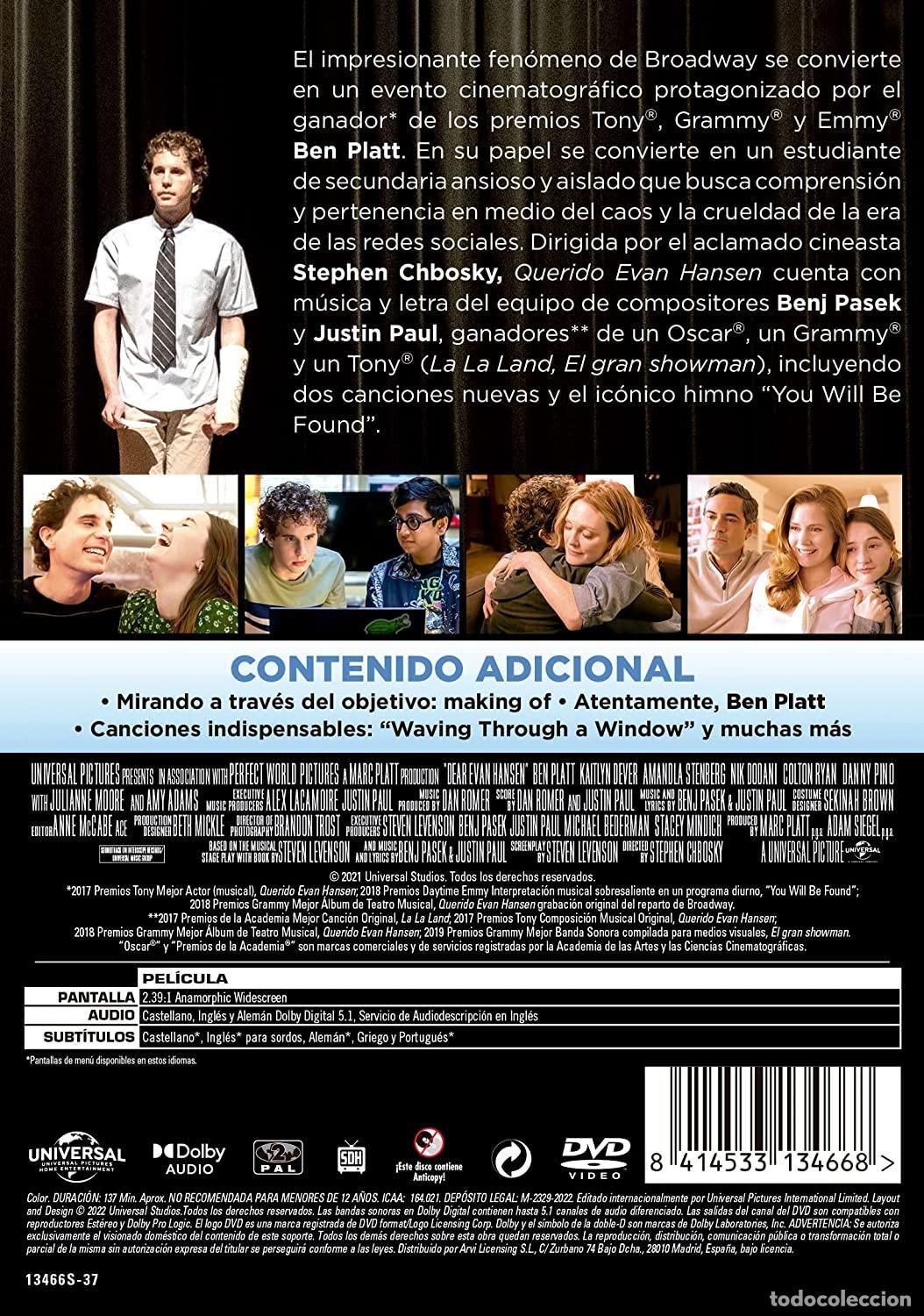 Cine: Querido Evan Hansen (DVD) [DVD] - Foto 2