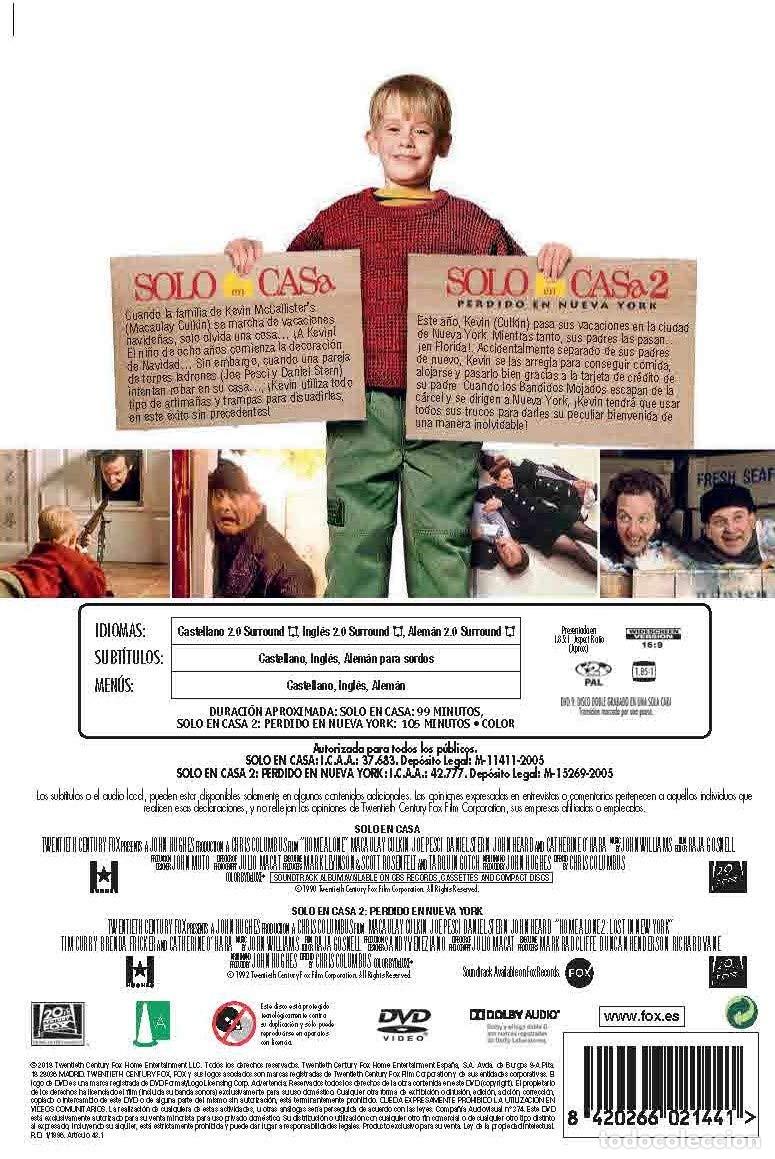 Cine: Pack Solo En Casa 1+2 [DVD] - Foto 2