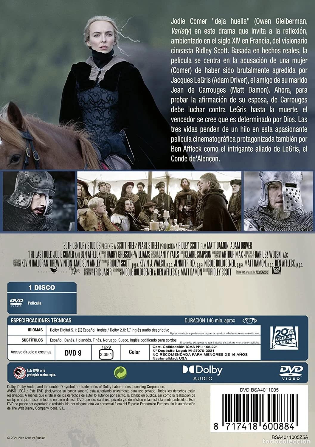 Cine: El &Uacute;ltimo Duelo [DVD] - Foto 2
