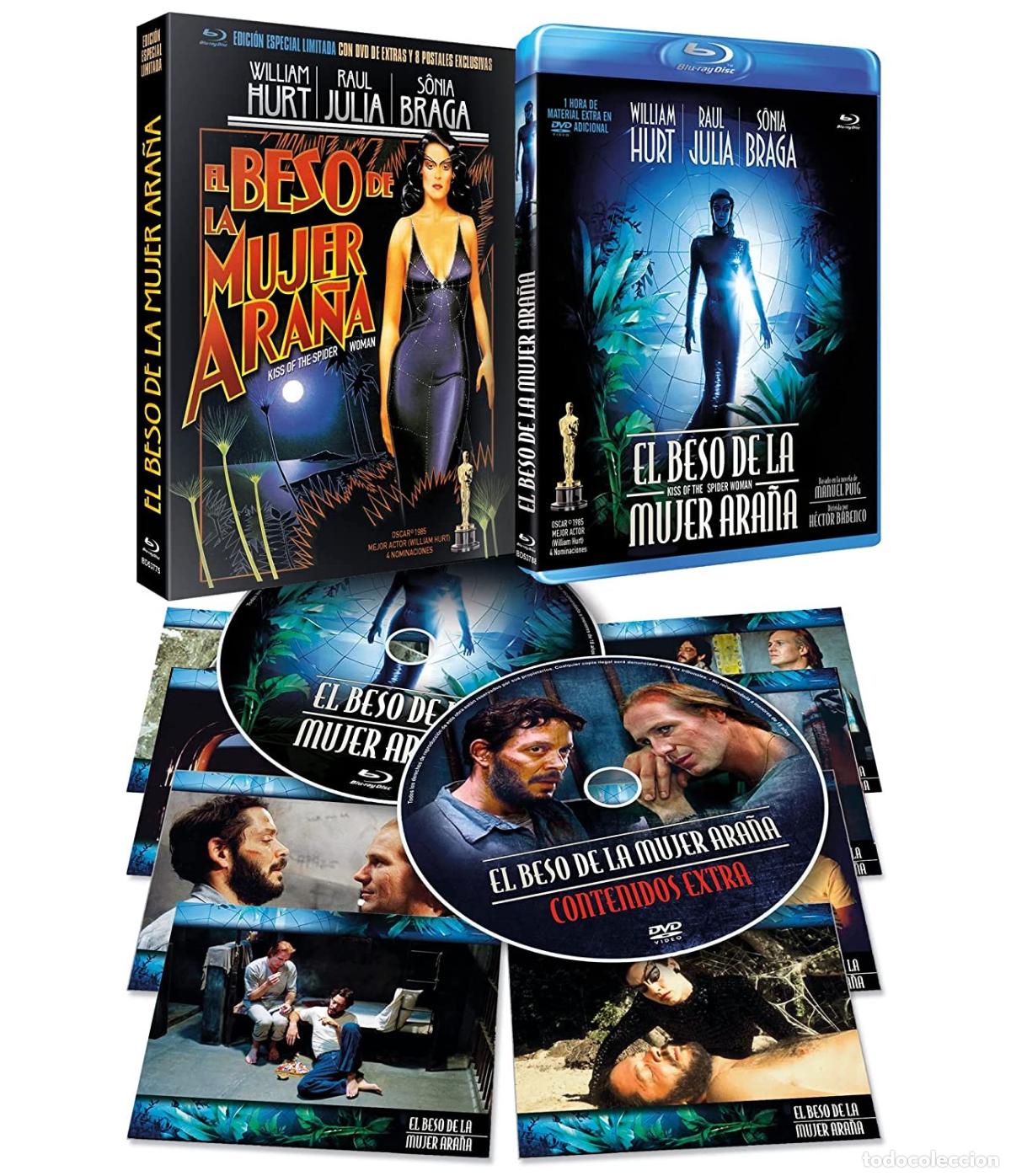 Cinema: El Beso de la Mujer Ara&ntilde;a BD + Edici&oacute;n Especial con DVD de Extras + Funda + 8 Postales 1985 O Beijo