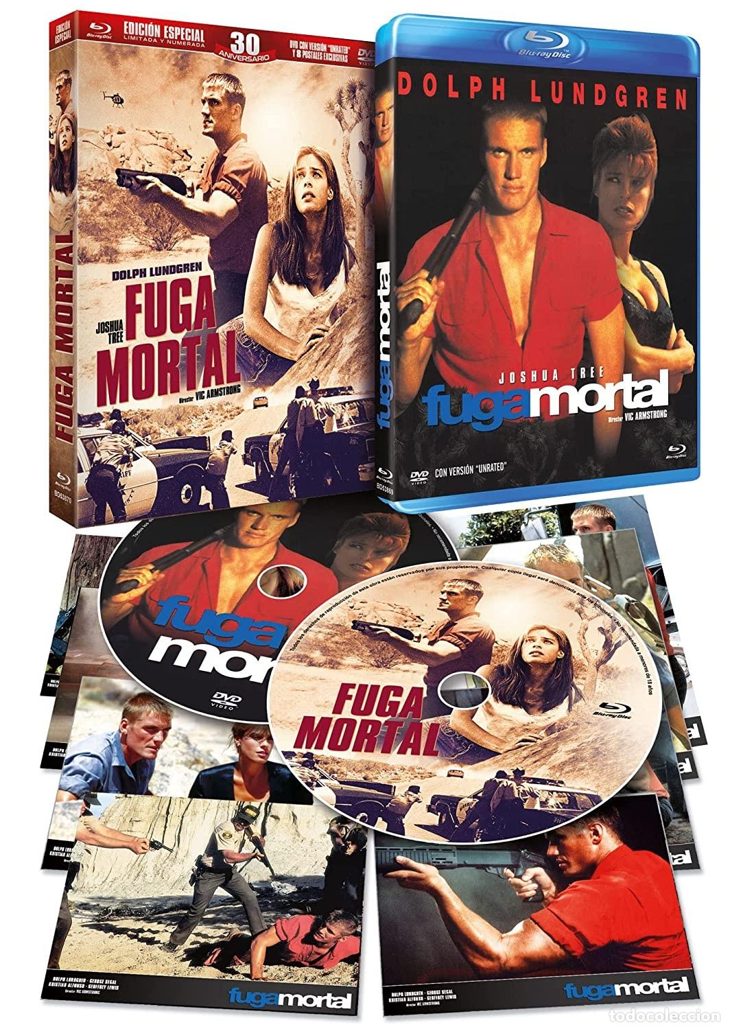 Cinema: Fuga Mortal 2 discos BLU-RAY,DVD DVD de Extras con Funda y 8 Postales 1993 Joshua Tree