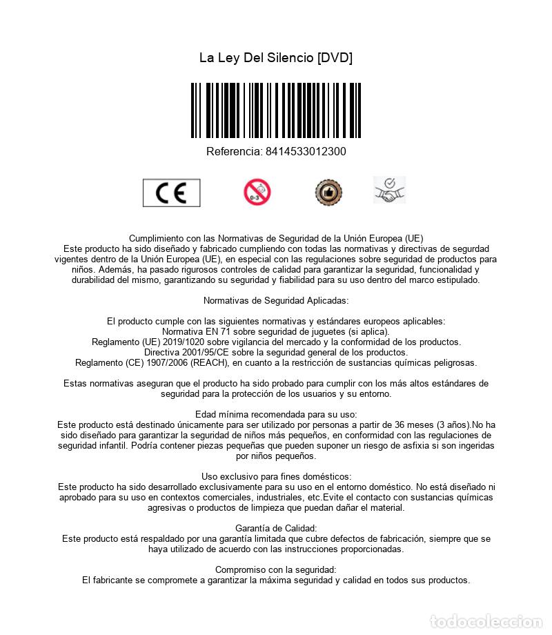 Cine: La Ley Del Silencio [DVD] - Foto 3