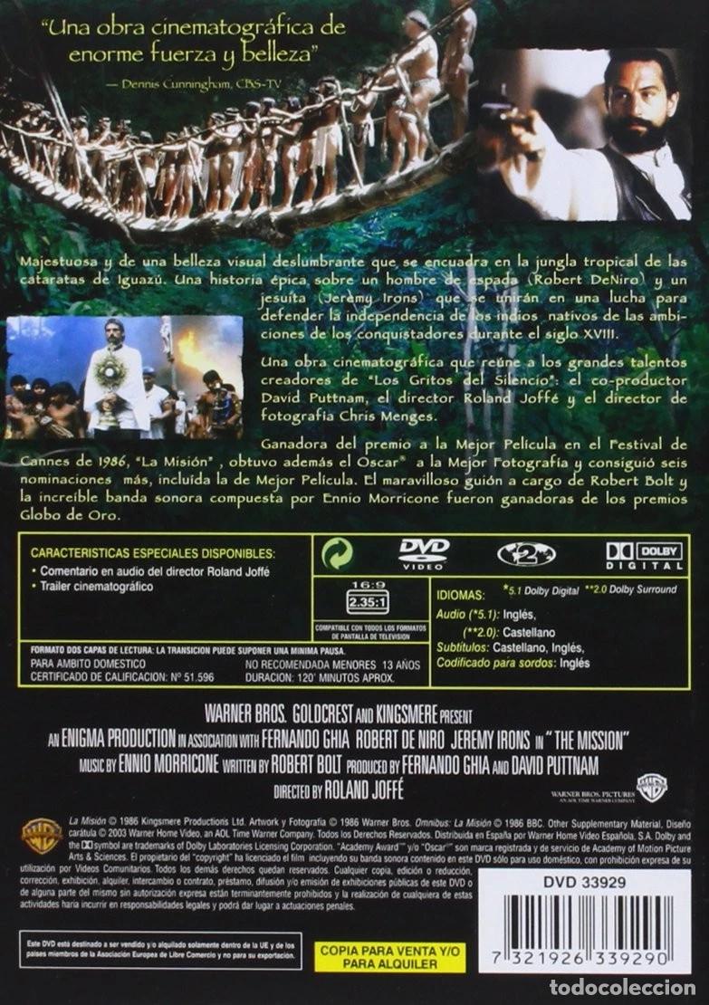 Cine: La Misi&oacute;n [DVD] - Foto 2