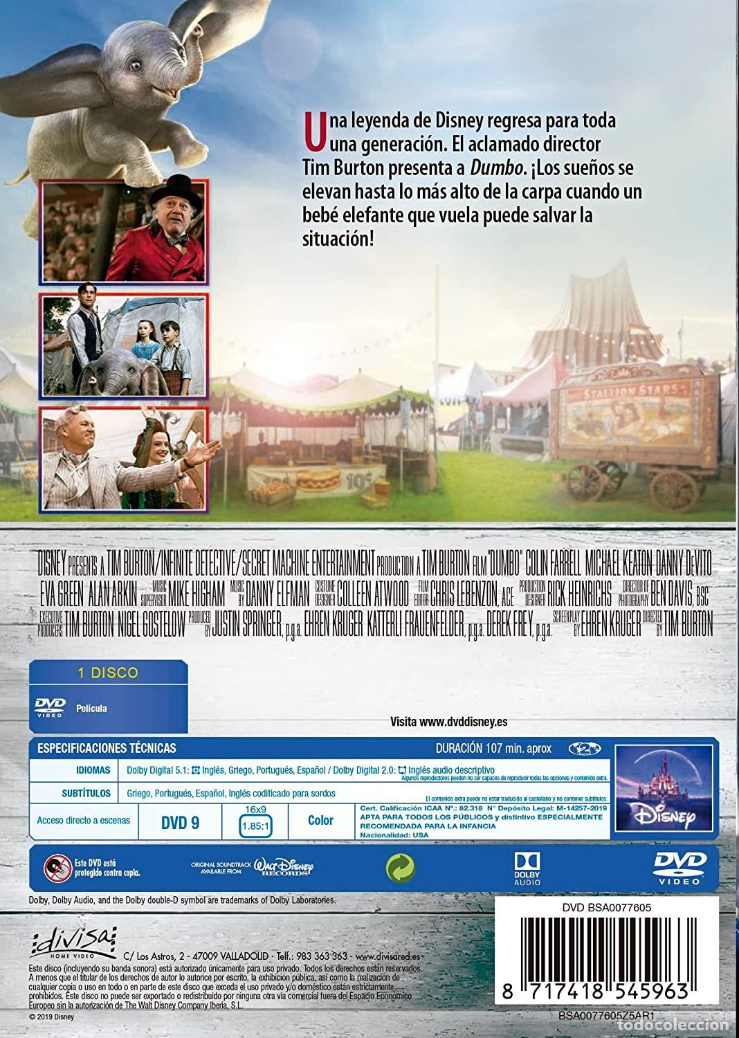 Cine: Dumbo [DVD] - Foto 2