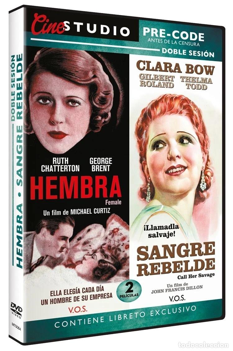 Cinema: Hembra + Sangre Rebelde [DVD] (1933,1932) Female + Call Her Savage