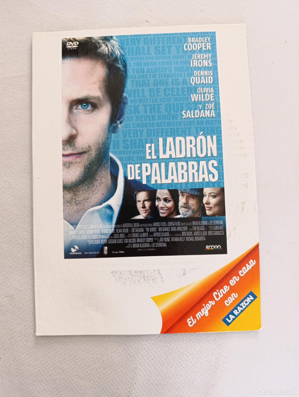 Cinema: DVD EL LADRON DE PALABRAS - BRADLEY COOPER - FUNDA FINA CARTON (&Ntilde;8)