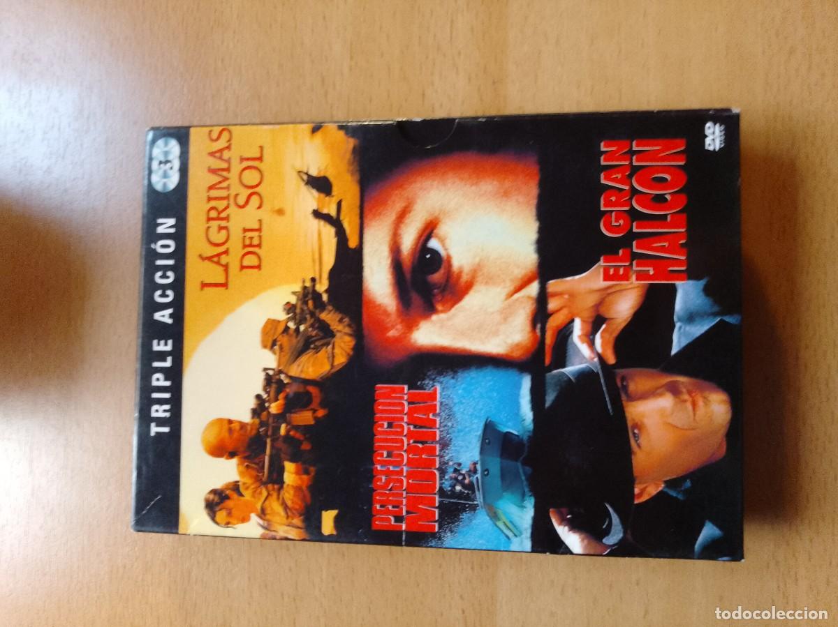 Cine: Pack Bruce Willis 3 films ( Persecucion mortal, El gran Halcon. Lagrimas del sol )