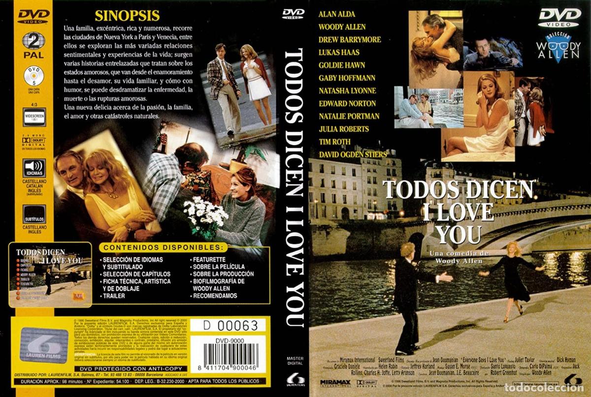 Cinema: Todos Dicen I Love You DVD edicion Lauren con Extras