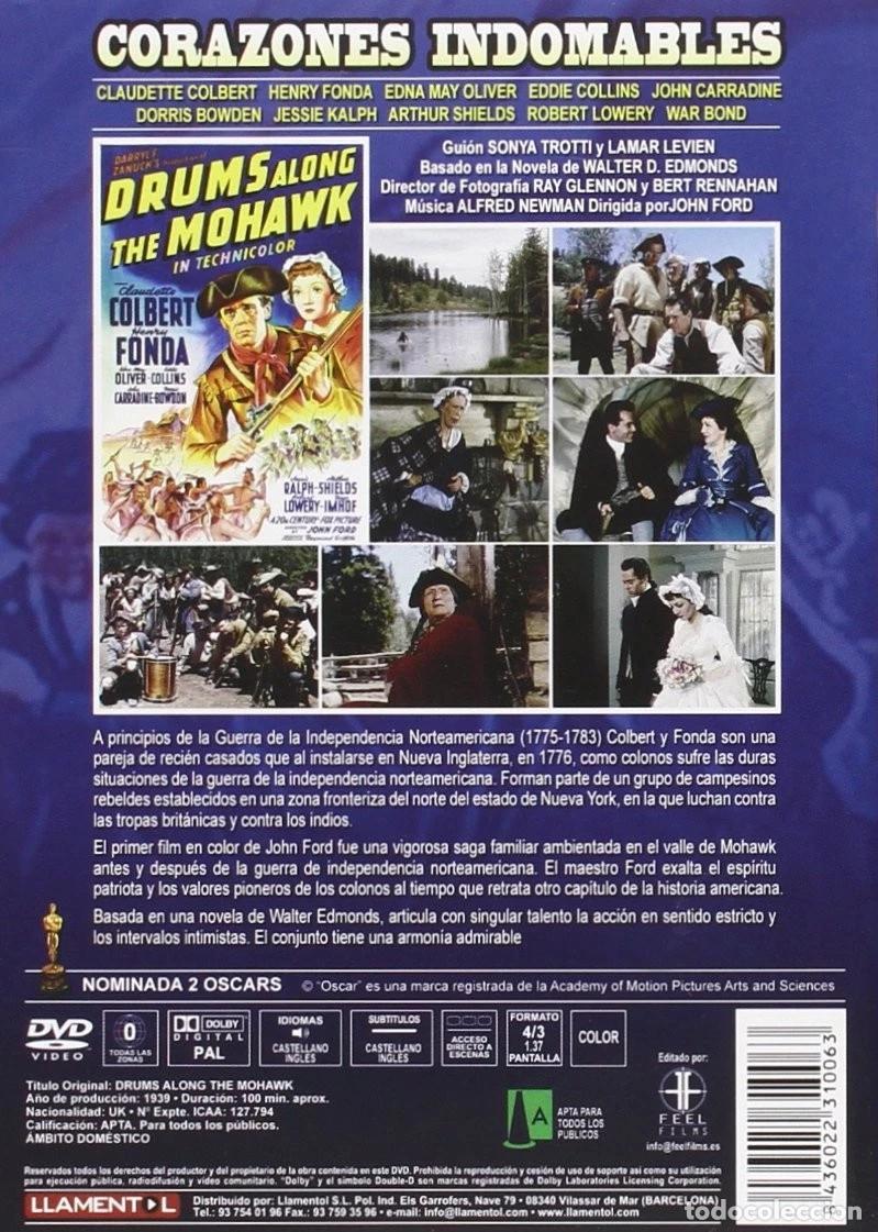 Cinema: Corazones Indomables (DVD) 1939 Drums Along the Mohawk