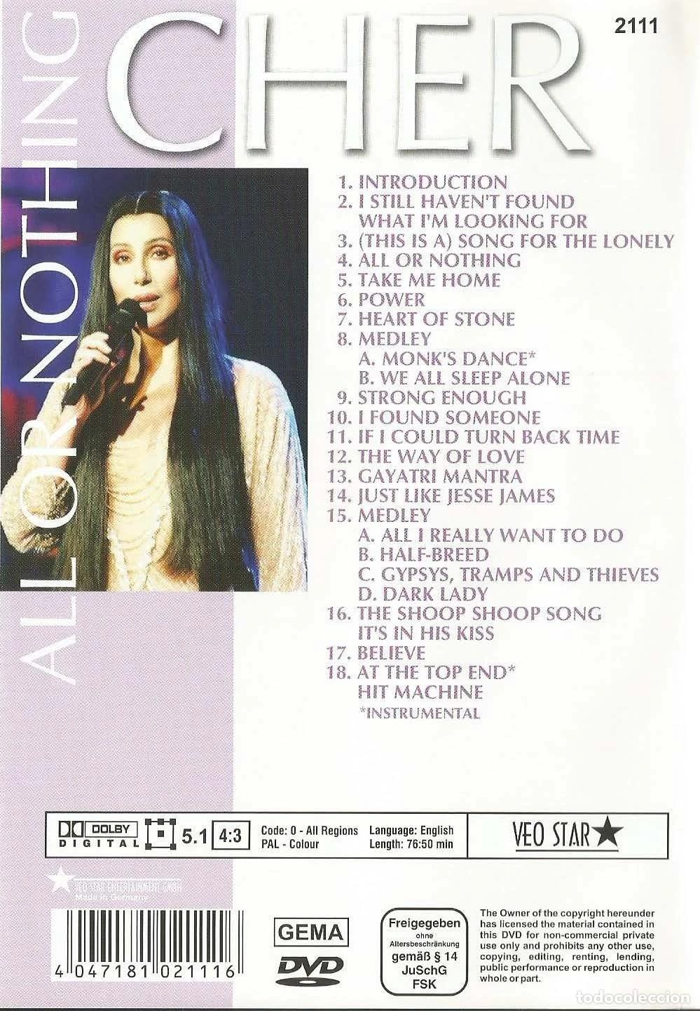 Cine: CHER: All or Nothing [DVD] - Foto 2
