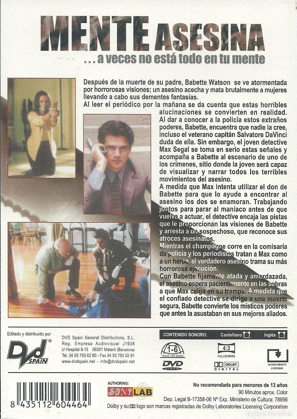 Cine: Mente Asesina [DVD] - Foto 2