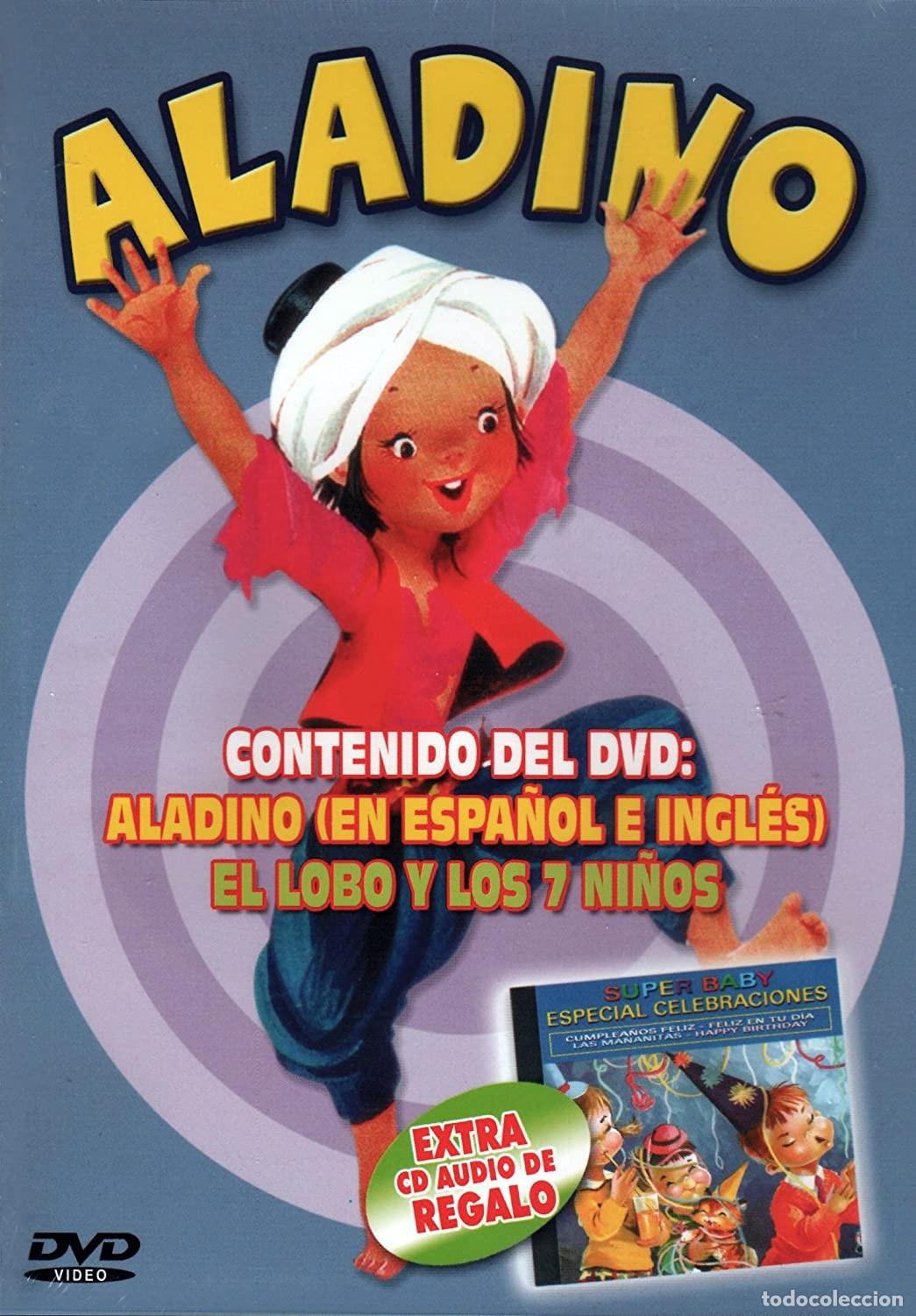 Cinema: Aladino, El Lobo y Los 7 Ni&ntilde;os + CD Regalo: Super Baby, Especial Celebraciones,Canciones Infantiles