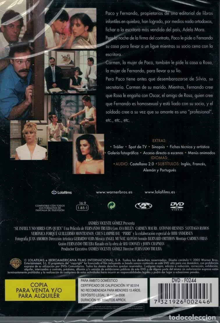 Cinema: S&eacute; Infiel y no Mires con Qui&eacute;n 1985 [DVD]