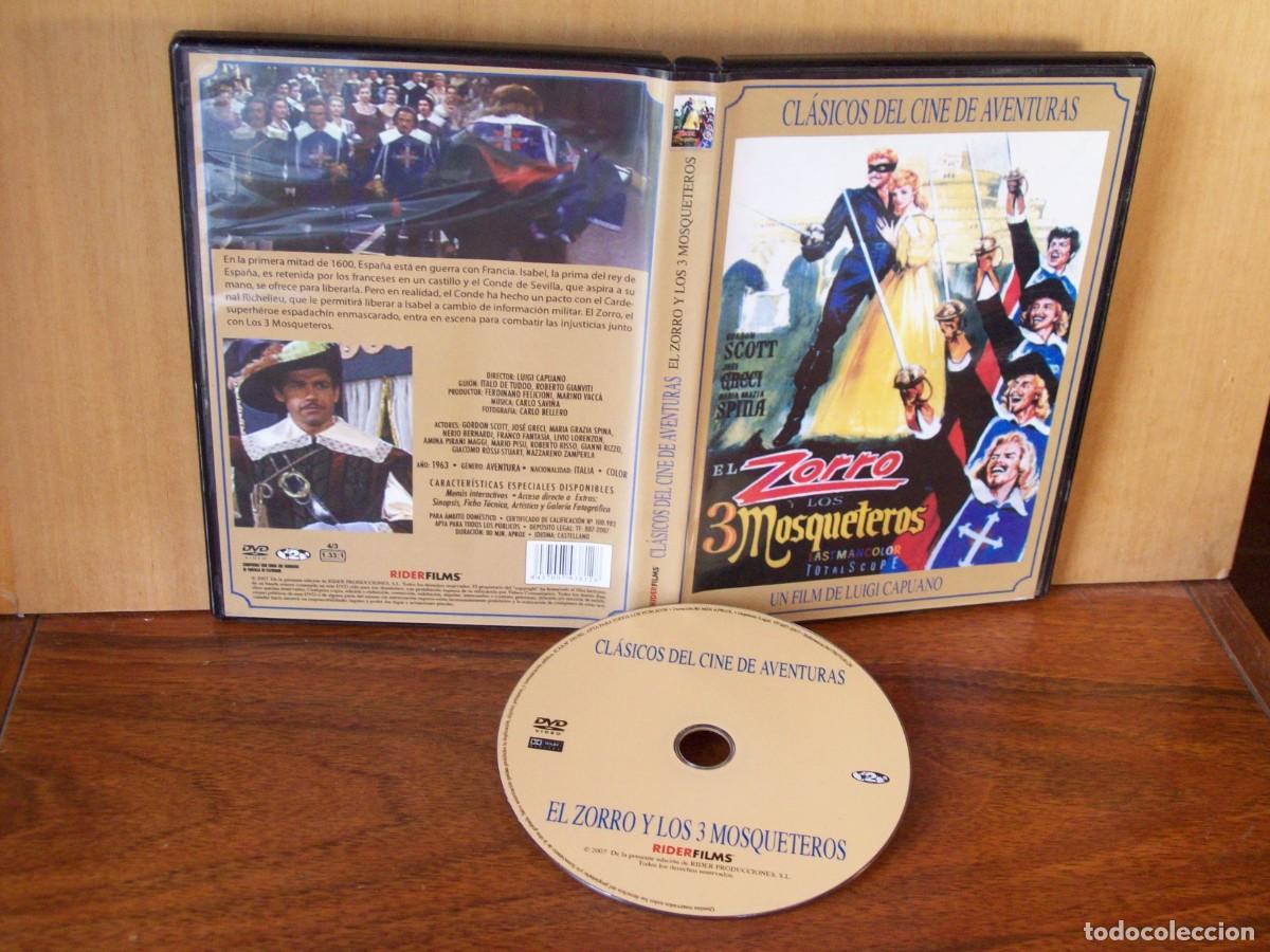 Cine: EL ZORRO Y LOS 3 MOSQUETEROS - GORDON SCOTT - JOSE GRECI - MARIA GRACIA SPINA - DVD