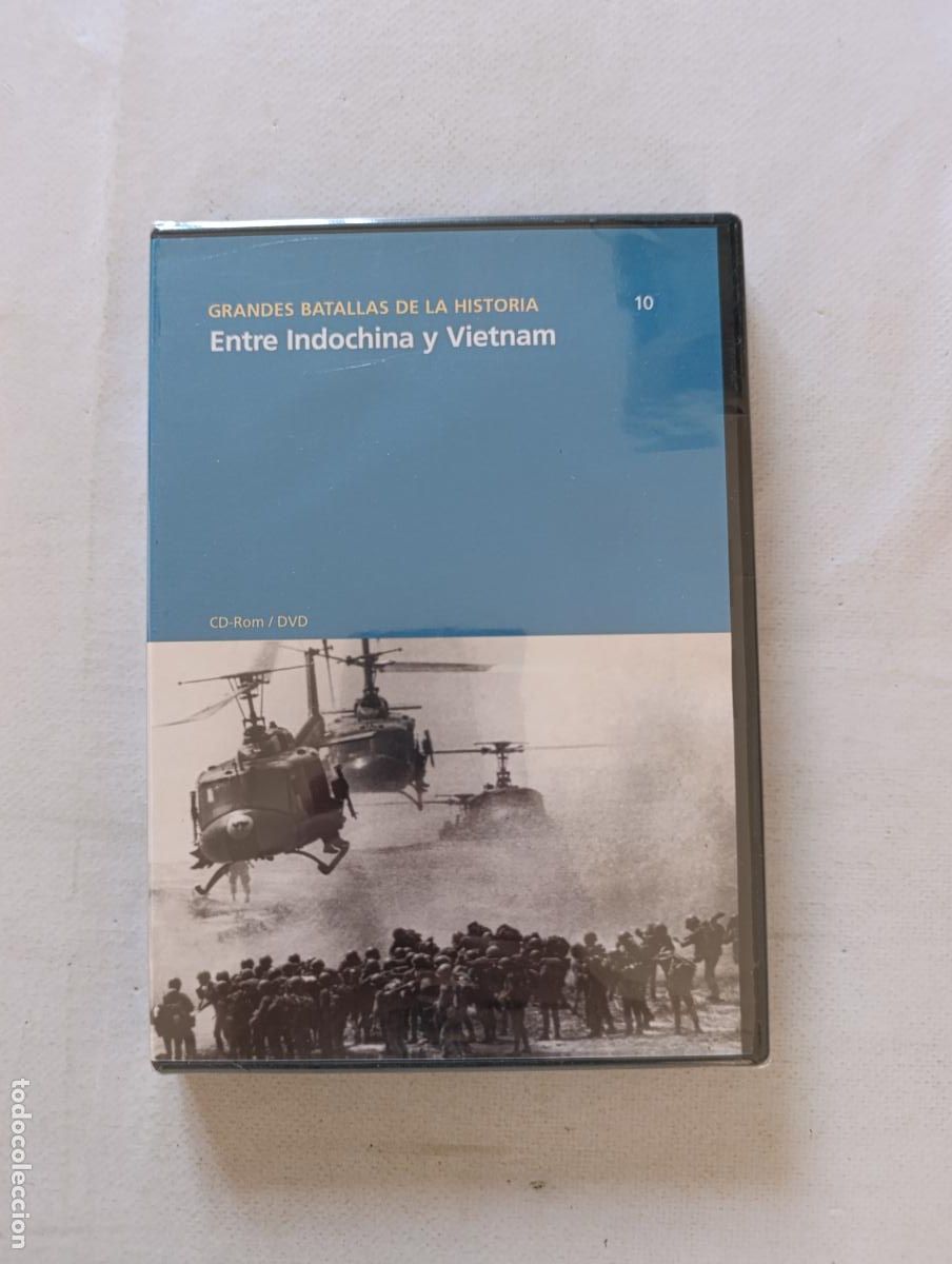 Cine: DVD ENTRE INDOCHINA Y VIETNAM - GRANDES BATALLAS DE LA HISTORIA N&ordm; 10 - NUEVO, PRECINTADO (V8)