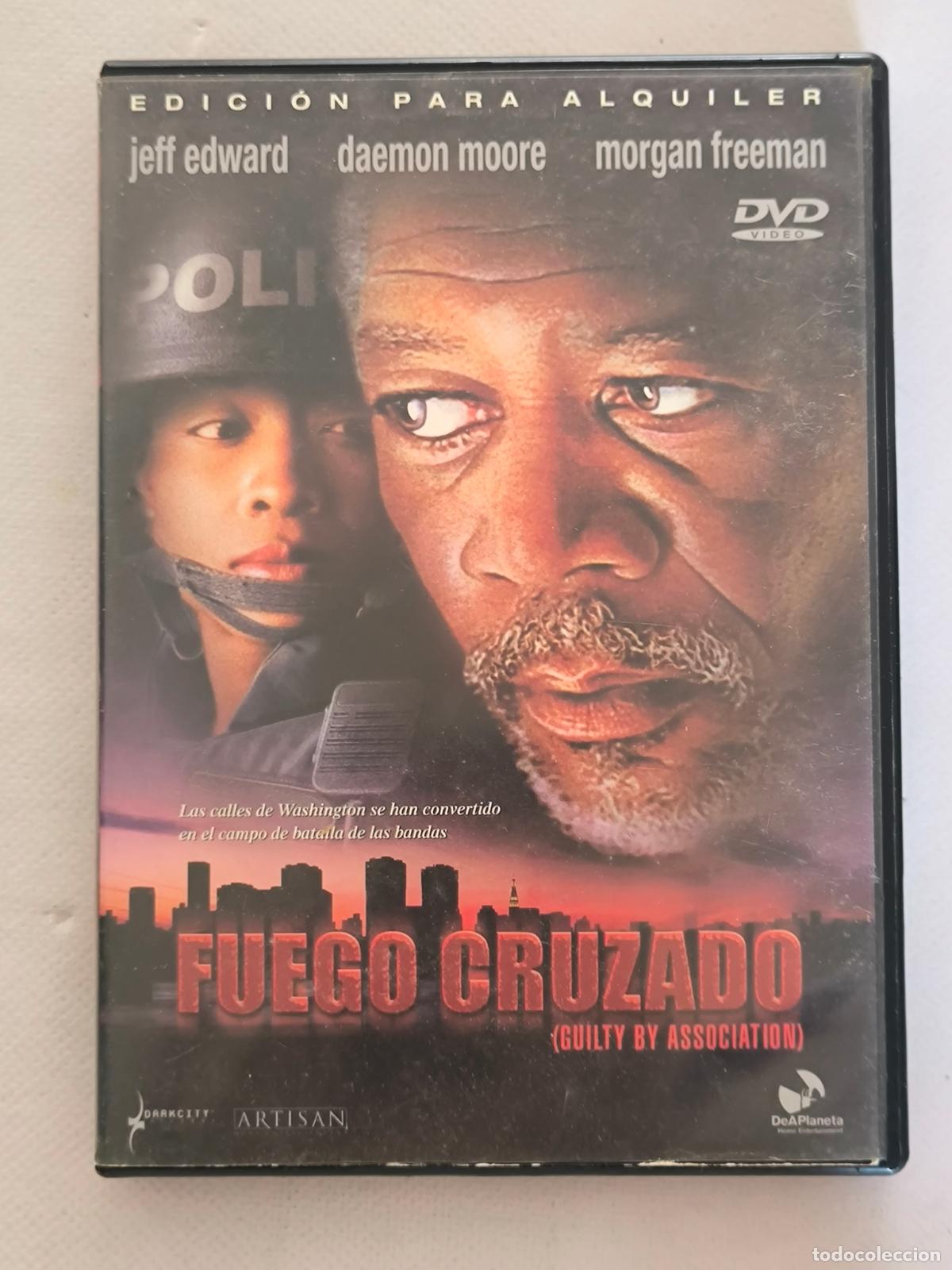 Cine: DVD FUEGO CRUZADO - MORGAN FREEMAN - EDICION ALQUILER - LEER DESCRIPCION (V8)