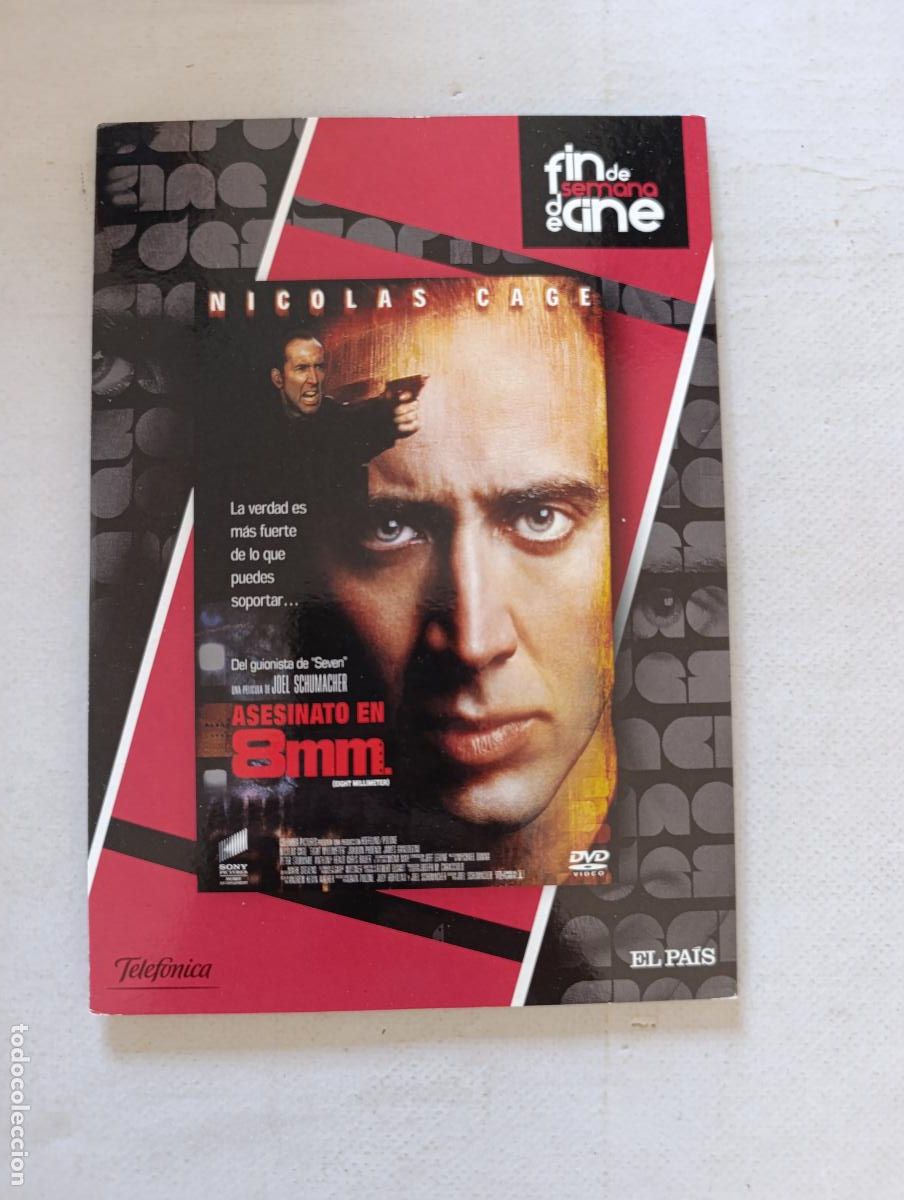 Cine: DVD ASESINATO EN 8 MM. - NICOLAS CAGE - FUNDA FINA CARTON (Q9)