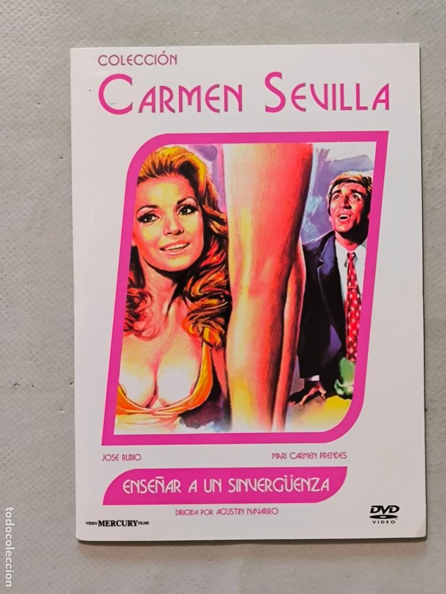 Cine: DVD ENSE&Ntilde;AR A UN SINVERGUENZA - CARMEN SEVILLA - FUNDA FINA CARTON (5W)