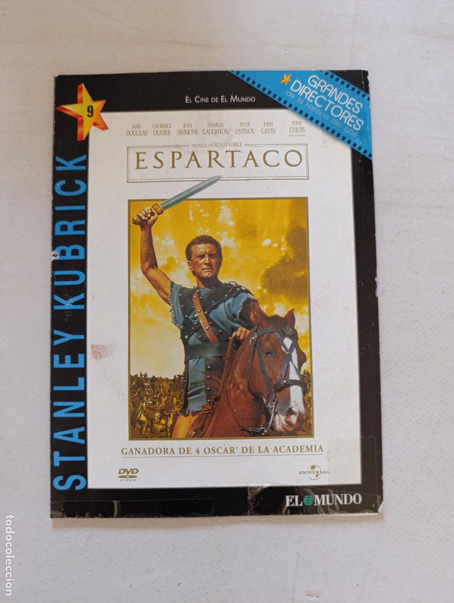 Cine: DVD ESPARTACO - KIRK DOUGLAS - FUNDA FINA CARTON (1K)