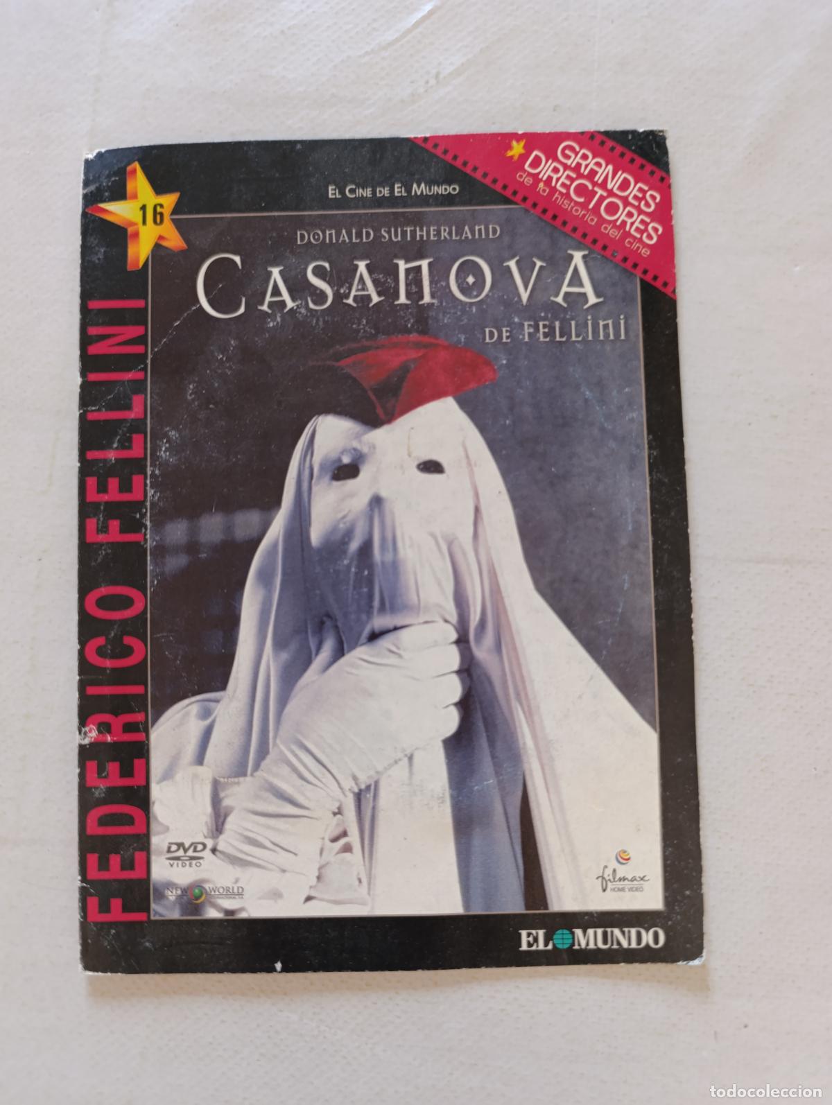 Cine: DVD CASANOVA DE FELLINI - DONALD SUTHERLAND - FUNDA FINA CARTON (2L)