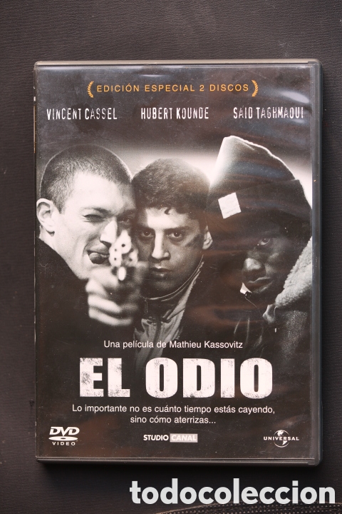 Cine: EL ODIO (LA HAINE). 2 discos. Vincent Cassel. 1995.