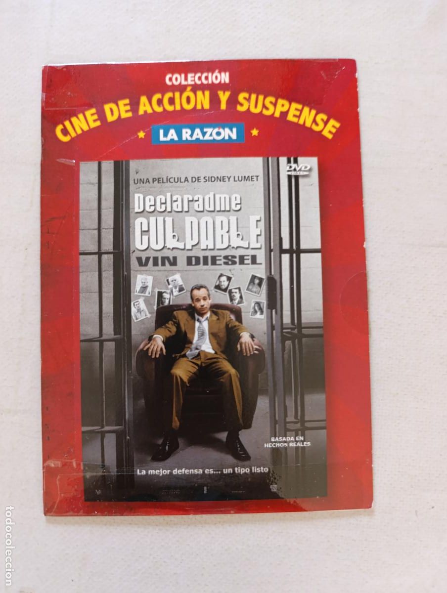 Cine: DVD DECLARADME CULPABLE - VIN DIESEL - FUNDA FINA CARTON (2N)