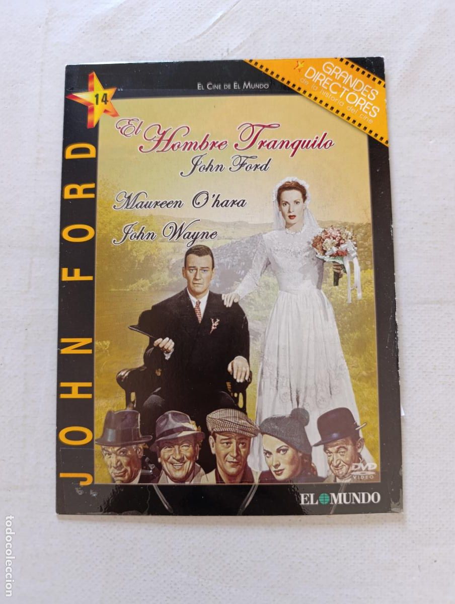 Cine: DVD EL HOMBRE TRANQUILO - JOHN FORD - JOHN WAYNE, MAUREEN O'HARA - FUNDA FINA CARTON (2O)
