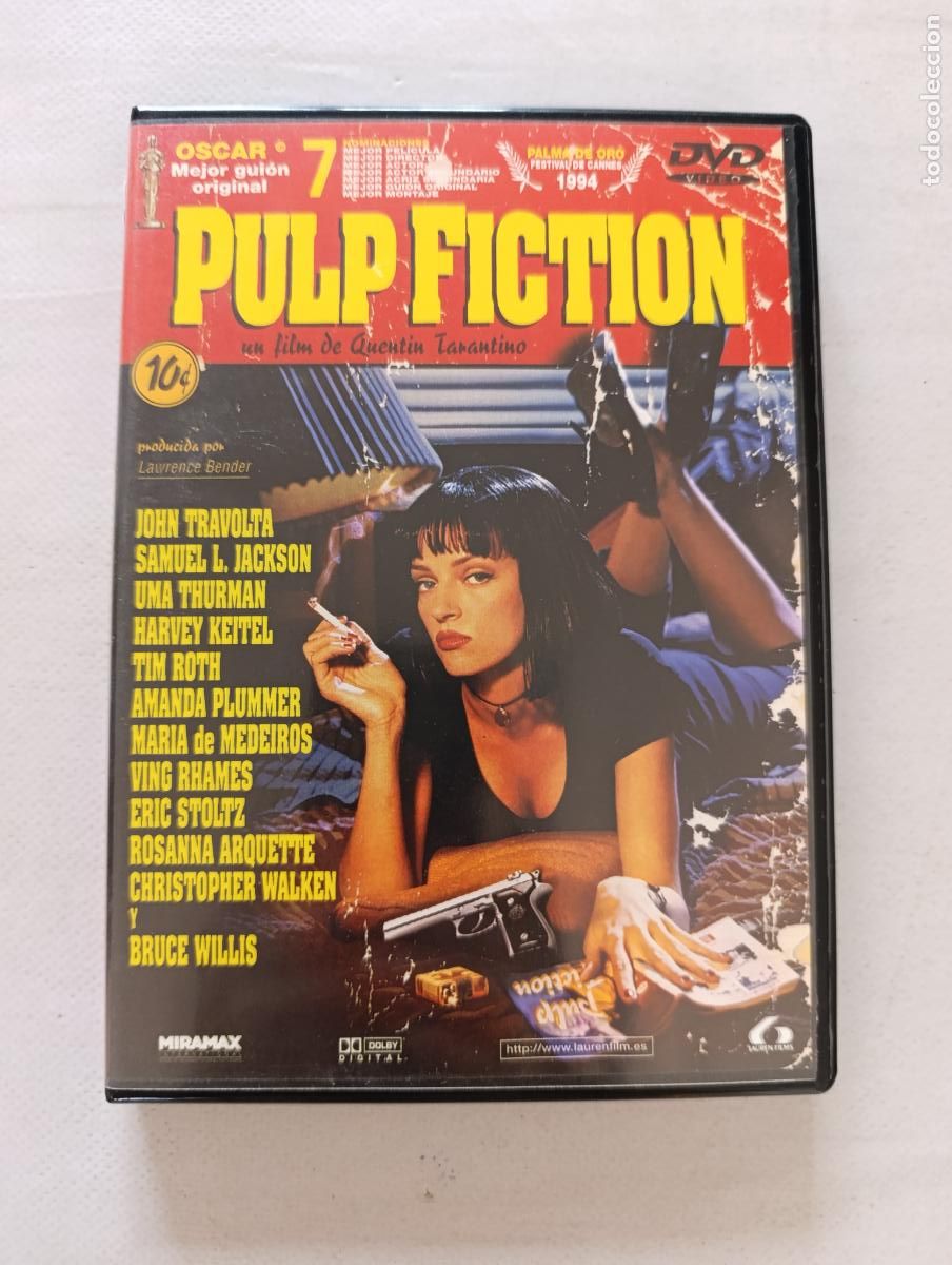 Cine: DVD PULP FICTION - QUENTIN TARANTINO - JOHN TRAVOLTA, SAMUEL L. JACKSON, UMA THURMAN (3O)
