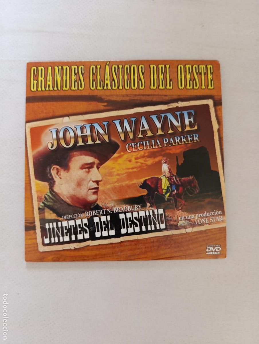 Cine: DVD JINETES DEL DESTINO - JOHN WAYNE - FUNDA FINA CARTON (3Y)
