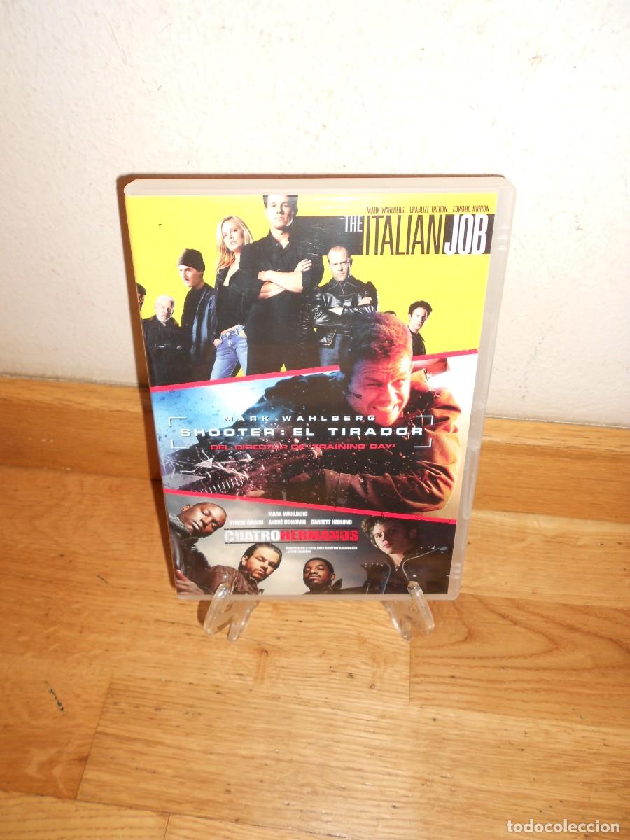 Cine: the ITALIAN JOB + SHOOTER el Tirador + CUATRO HERMANOS - Pack : MARK WAHLBERG con 3 DVDs - 1&euro;y+