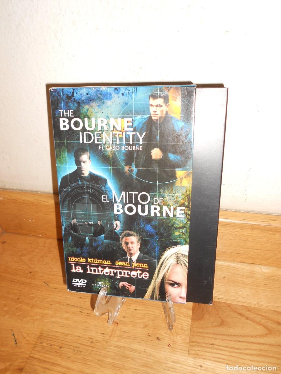 Cine: the BOURNE IDENTITY el caso Bourne + el MITO de BOURNE + la INTERPRETE - Pack : con 3 DVDs - 1&euro;y+