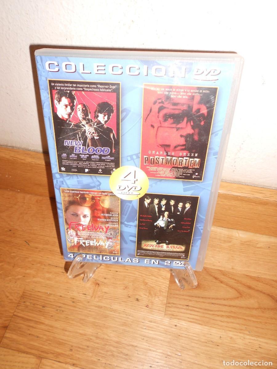 Cine: NEW BLOOD + POSTMORTEM + FREWAY + SUICIDE KINGS - Pack : con 2 DVDs con 4 Peliculas - 1&euro;y+