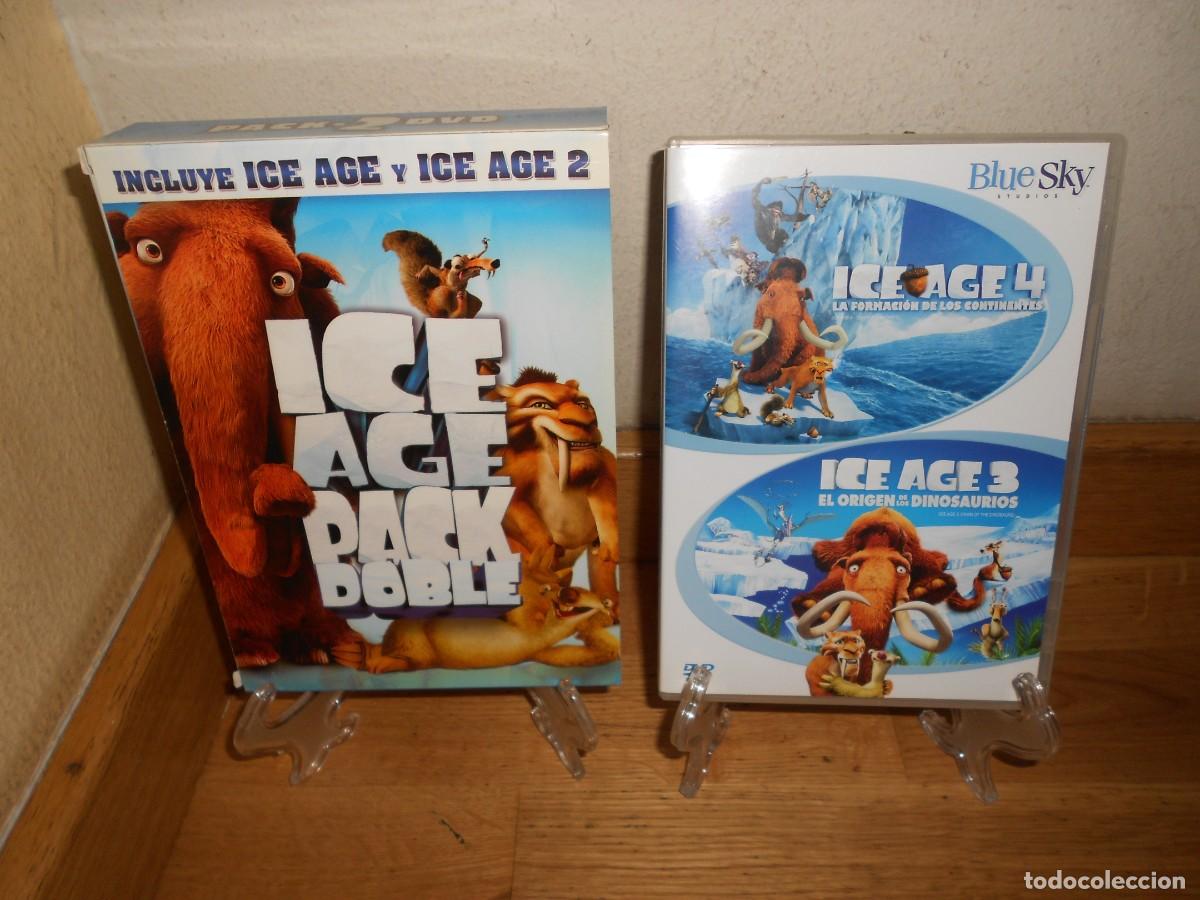 Cine: ICE AGE + ICE AGE 2 + ICE AGE 3 Origen Dinosaurios + ICE AGE 4 Formacion de Continentes 4 DVDs 1&euro;y+
