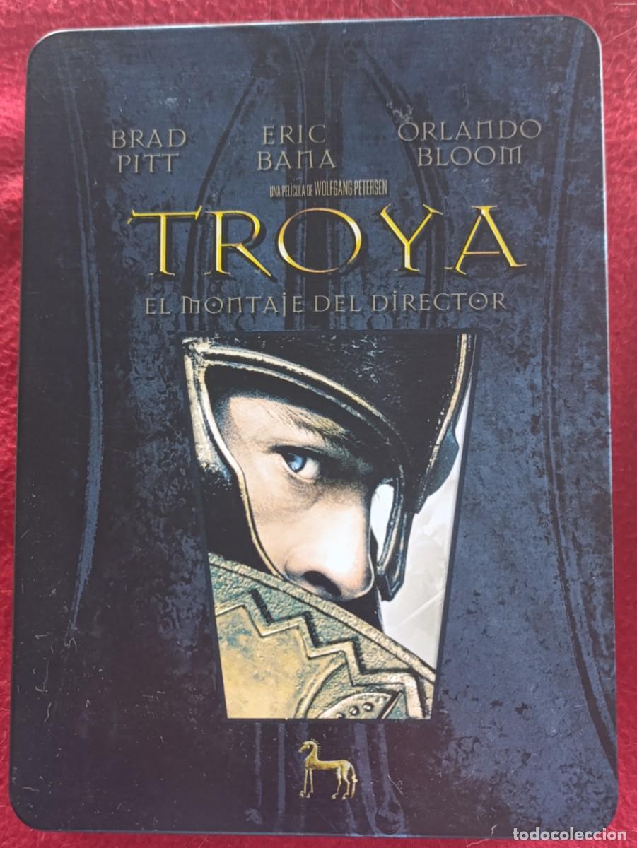 Cine: TROYA -DVD -CAJA METALICA EDICION ESPECIAL - CON SET POSTALES Y LIBRO DE TAPA DURA