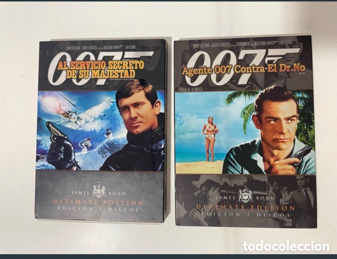 Cinema: DVD James Bond. Dos cajas con dos DVD.
