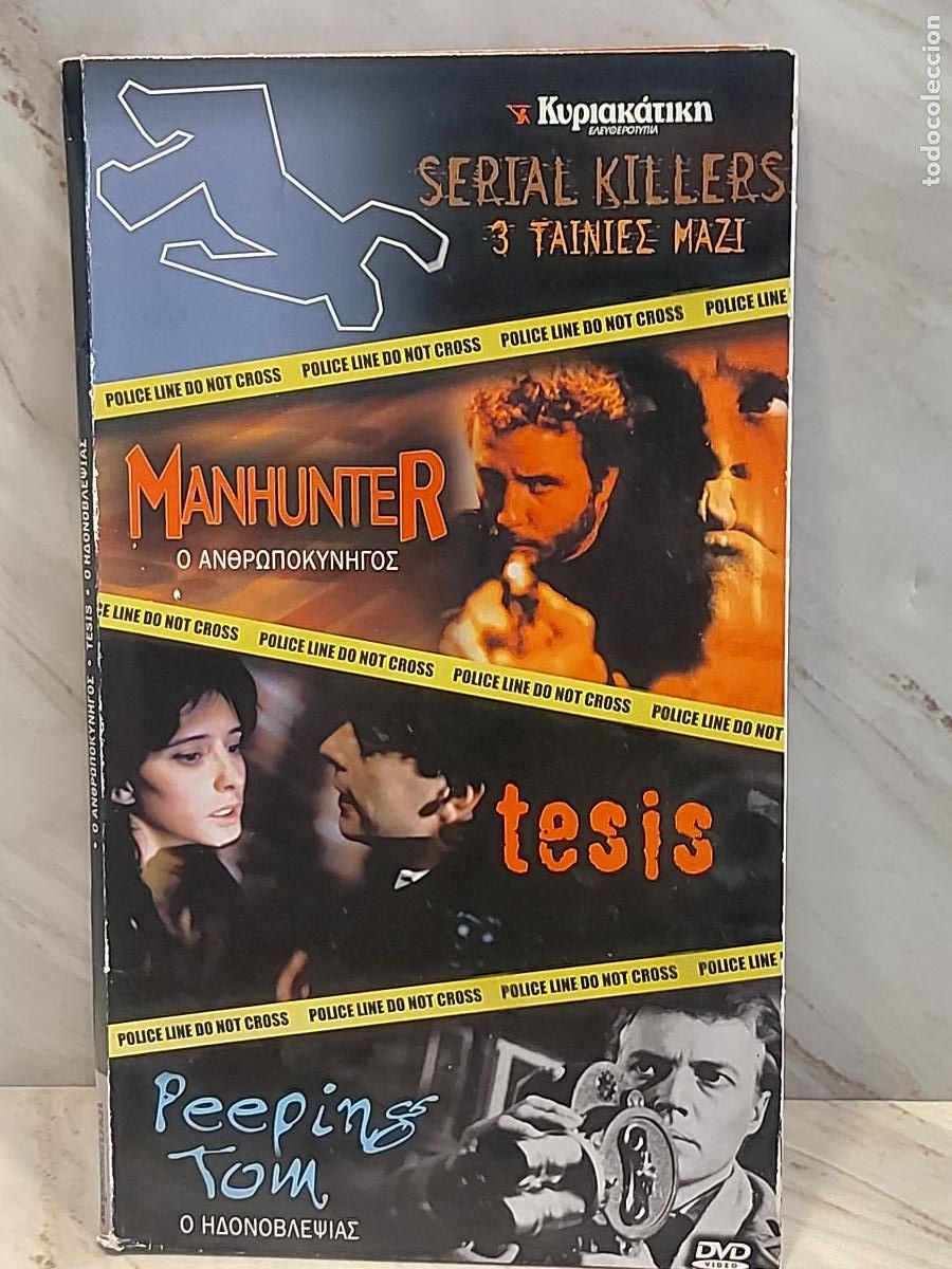 Cine: SERIAL KILLERS &ndash; MANHUNTER &middot; TESIS &middot; PEEPING TOM | 3 DVD | EDICI&Oacute;N GRIEGA
