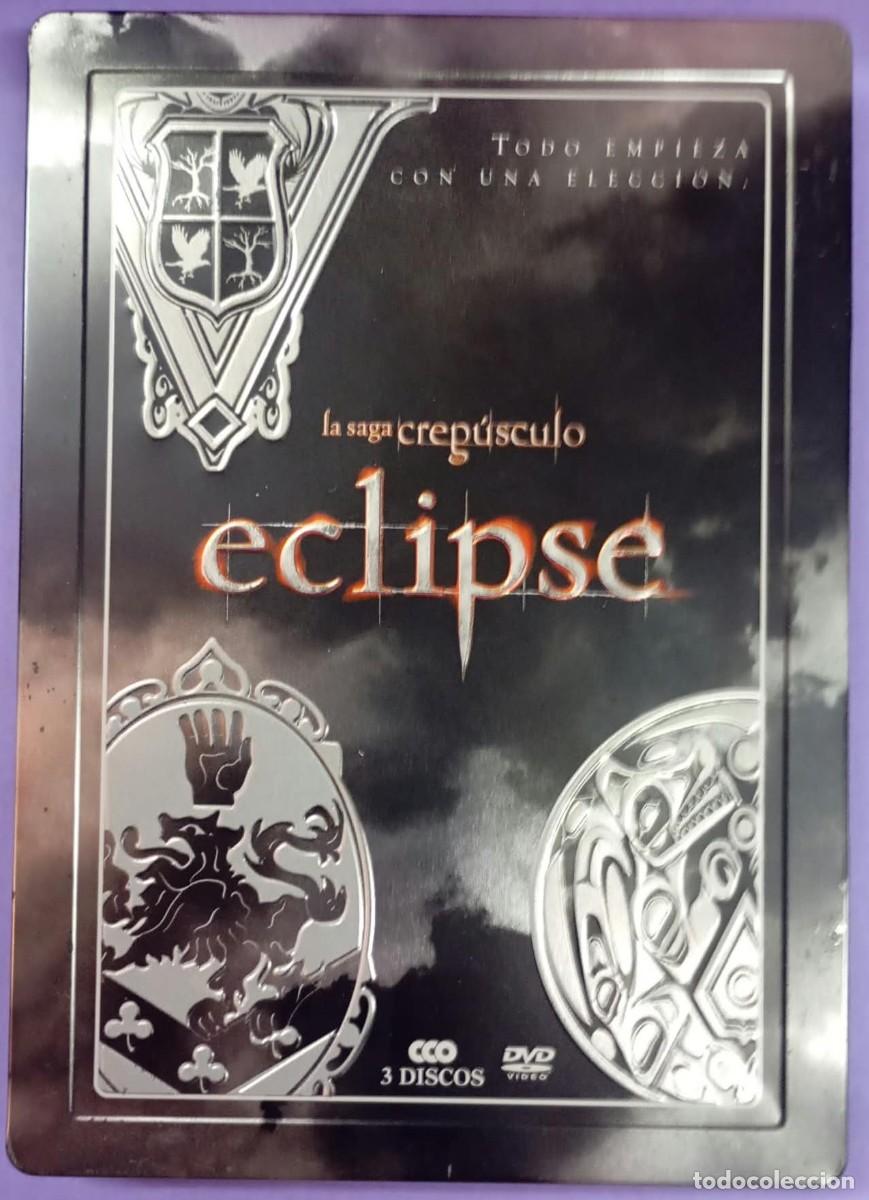 Cine: La saga crep&uacute;sculo: Eclipse - 3 discos - Caja met&aacute;lica - dvd