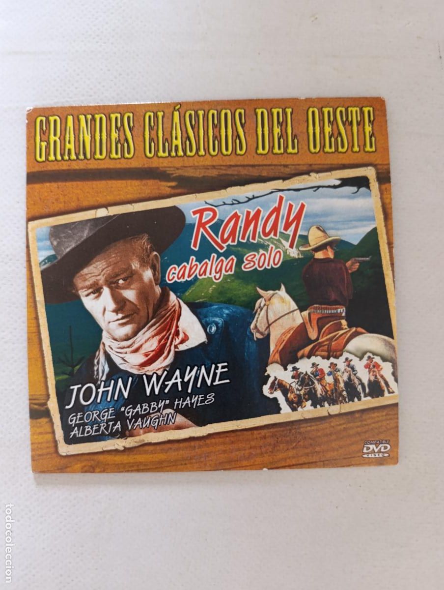 Cine: DVD RANDY CABALGA SOLO - JOHN WAYNE - FUNDA FINA CARTON (4C)