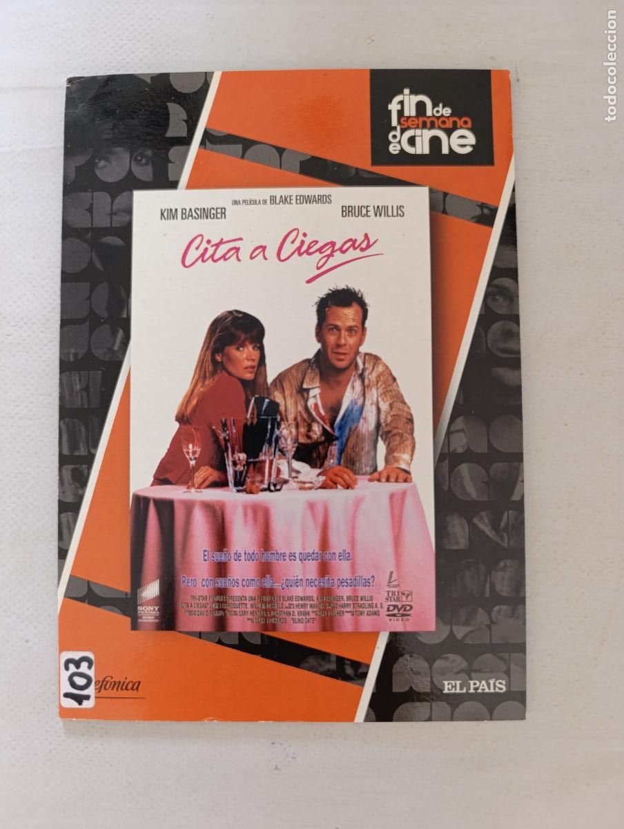 Cine: DVD CITA A CIEGAS - KIM BASINGER, BRUCE WILLIS - FUNDA FINA CARTON (4E)