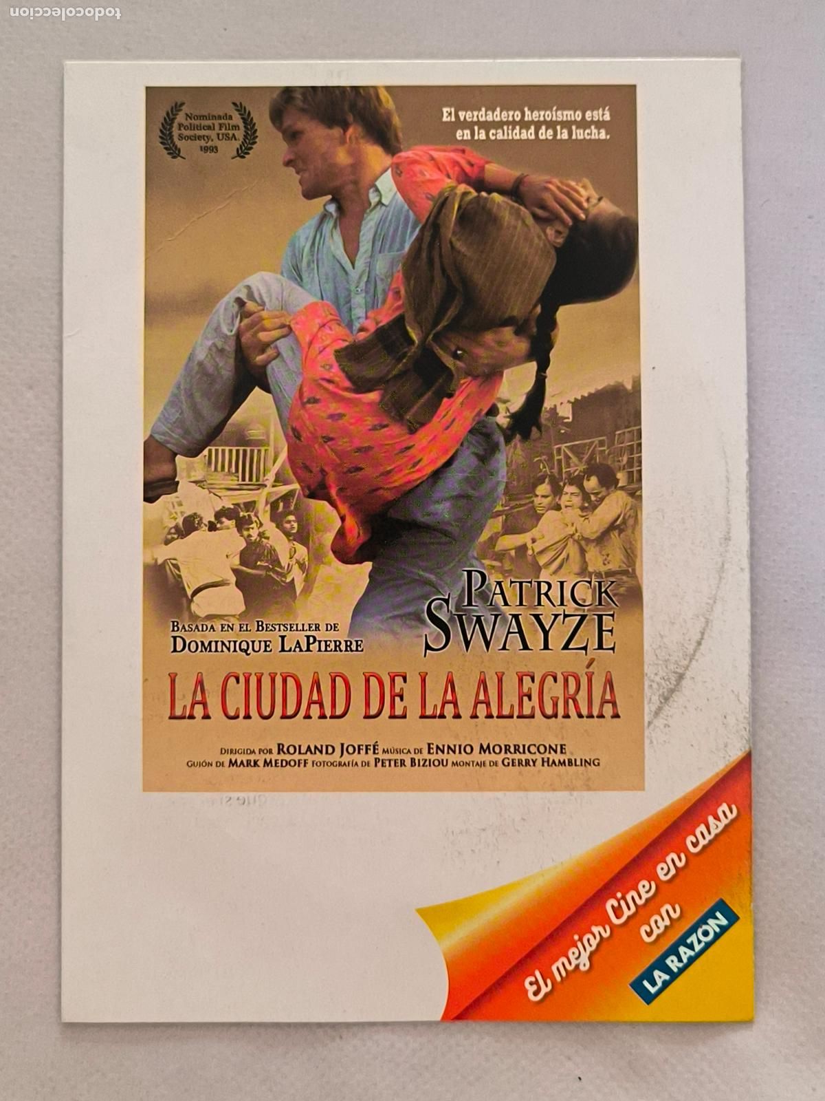 Cine: DVD LA CIUDAD DE LA ALEGRIA - PATRICK SWAYZE - FUNDA FINA CARTON (5&Ntilde;)