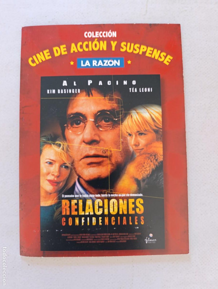 Cine: DVD RELACIONES CONFIDENCIALES - AL PACINO, KIM BASINGER - FUNDA FINA CARTON (4&Ntilde;)