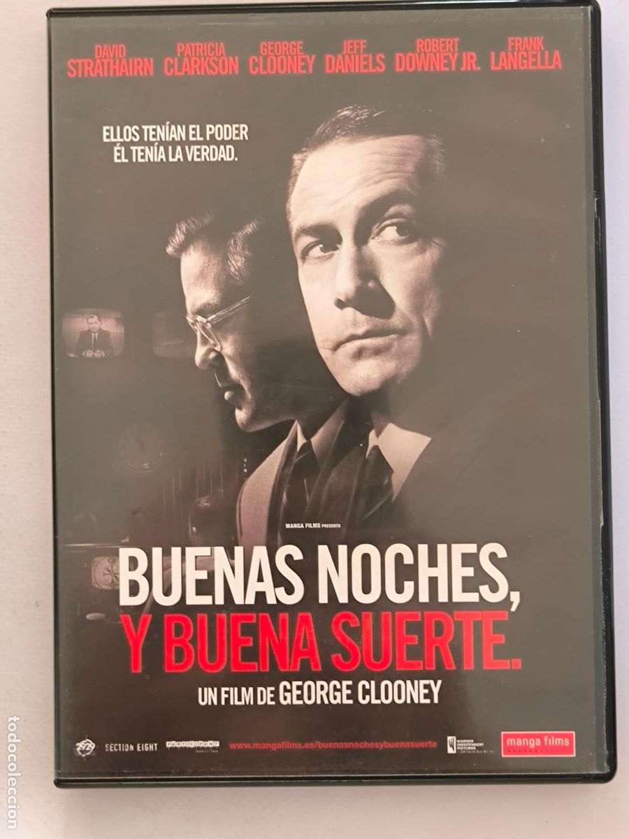 Cine: DVD BUENAS NOCHES, Y BUENA SUERTE - GEORGE CLOONEY (4Y)