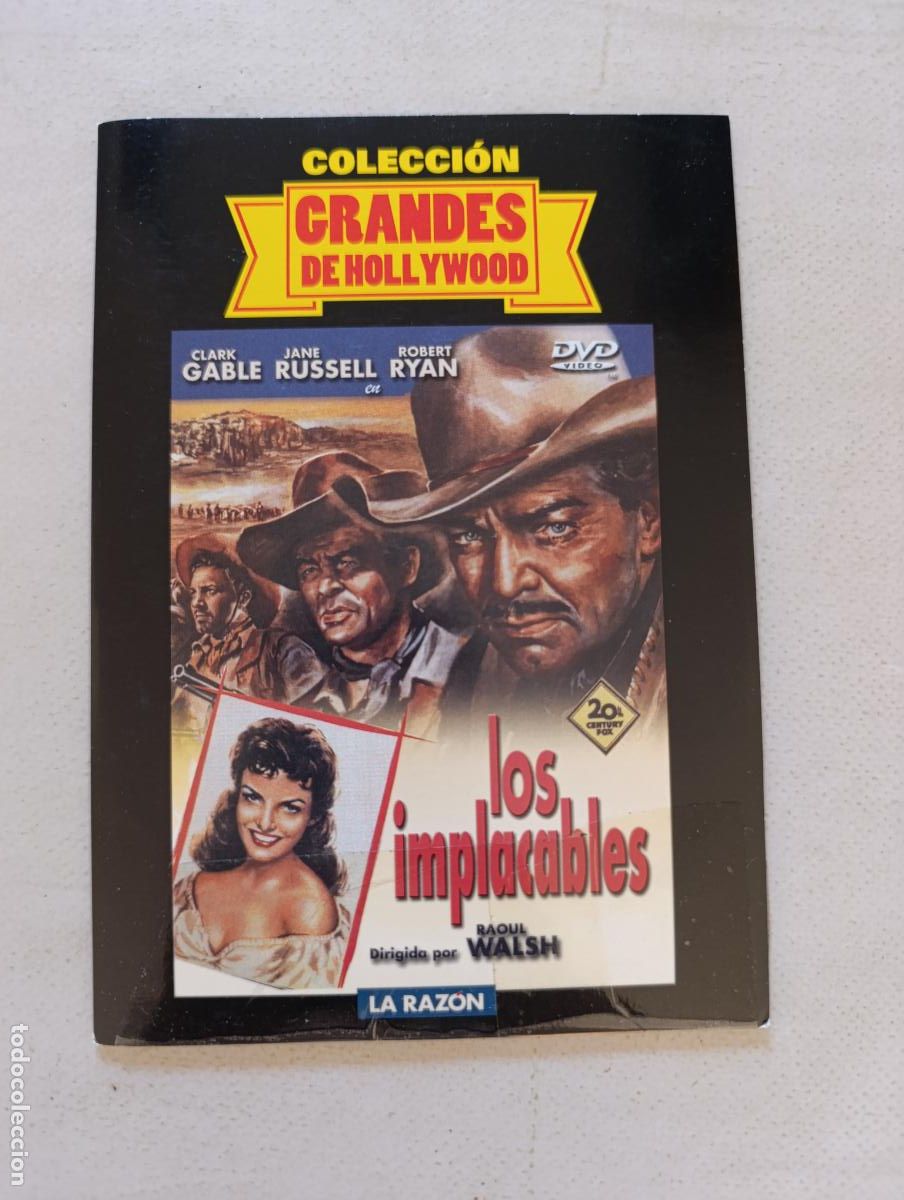 Cine: DVD LOS IMPLACABLES - CLARK GABLE - FUNDA FINA CARTON (5A)