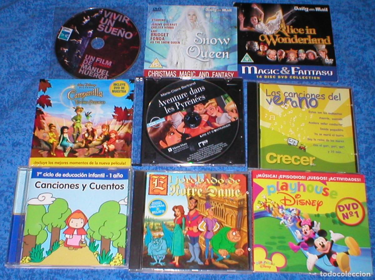 Kino: BUEN LOTE 9 DVD y CD INFANTIL DISNEY CANCIONES CUENTOS PELICULAS INFANTILES CAMPANILLA OFERTA !!!