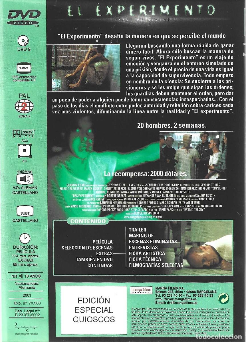 Cine: EL EXPERIMENTO (DVD).......... - Foto 2