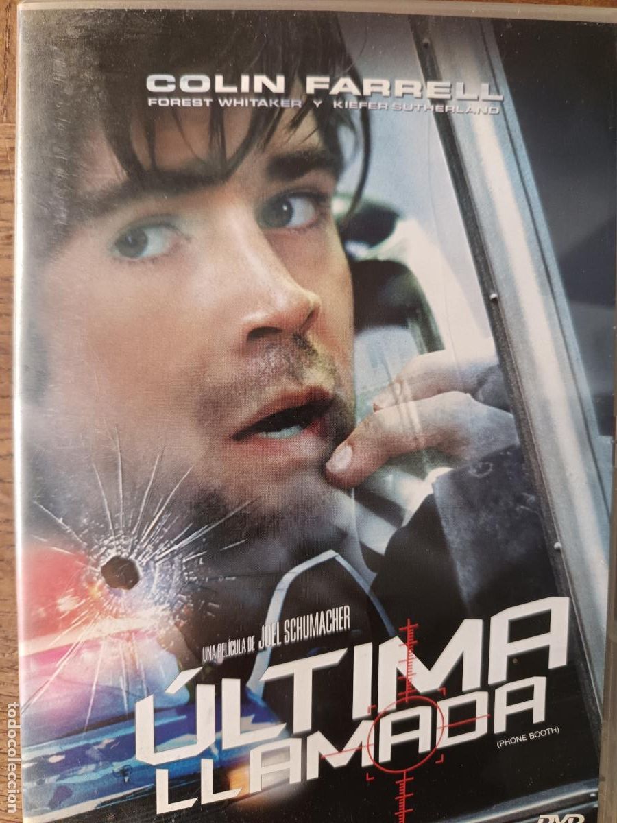 Kino: &Uacute;LTIMA LLAMADA de Joel Schumacher con Colin Farrell, Kiefer Sutherland... DVD Acci&oacute;n/ Thriller.