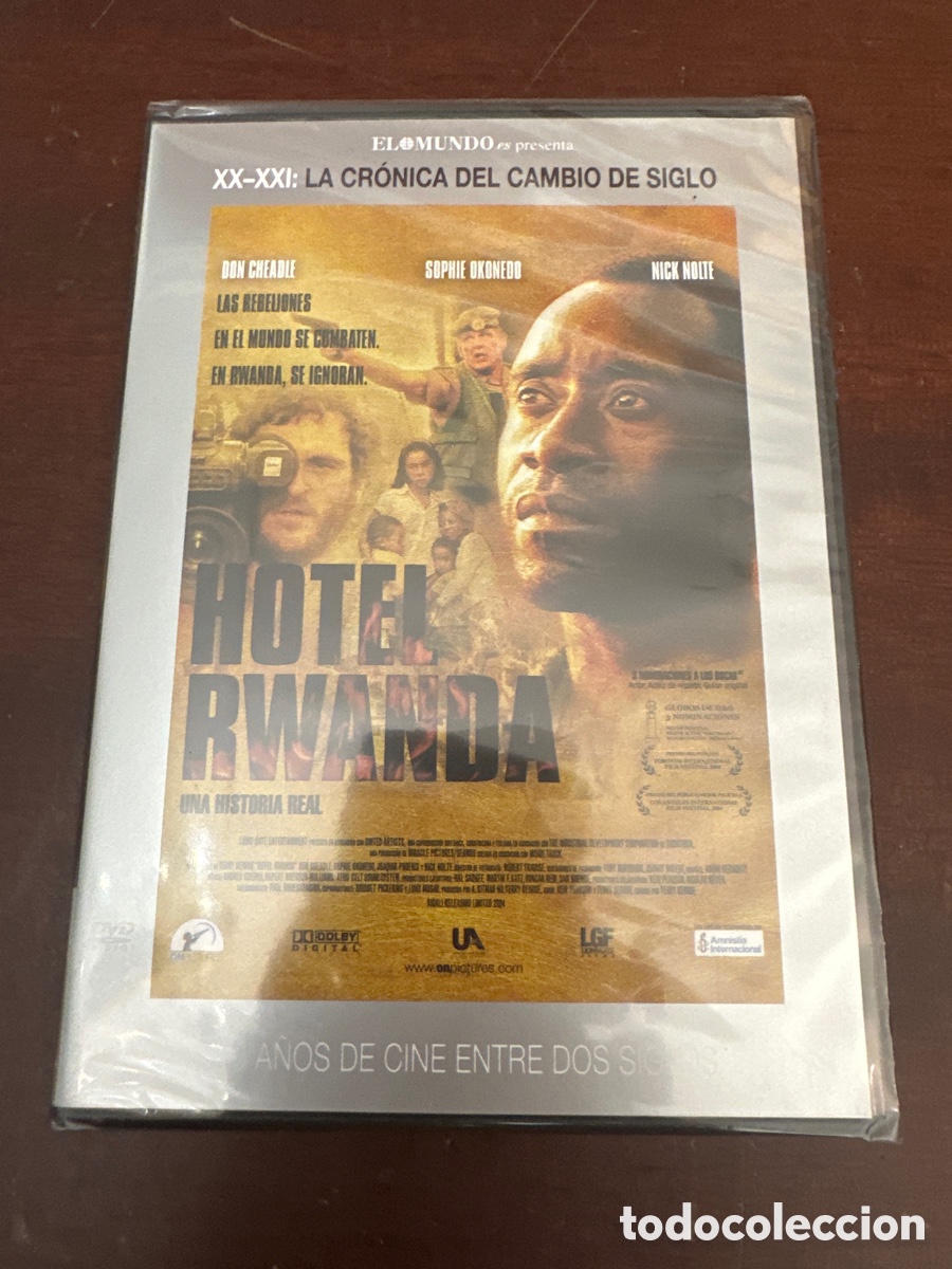 Cine: PEL&Iacute;CULA DVD: HOTEL RWANDA, UNA HISTORIA REAL (DON CHEADLE...) PRECINTADA