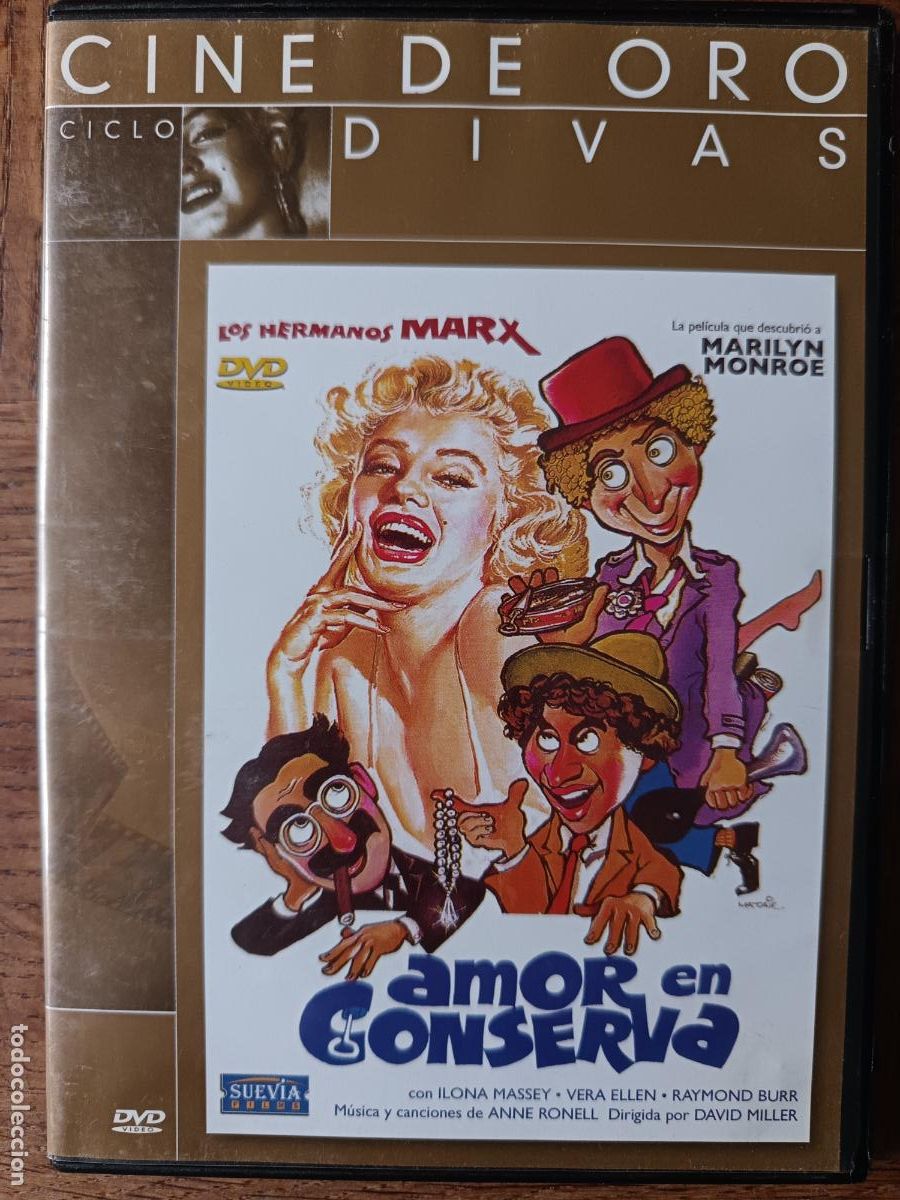 Cine: AMOR EN CONSERVA con LOS HERMANOS MARX, MARILYN MONROE... DVD Cine Cl&aacute;sico Comedia