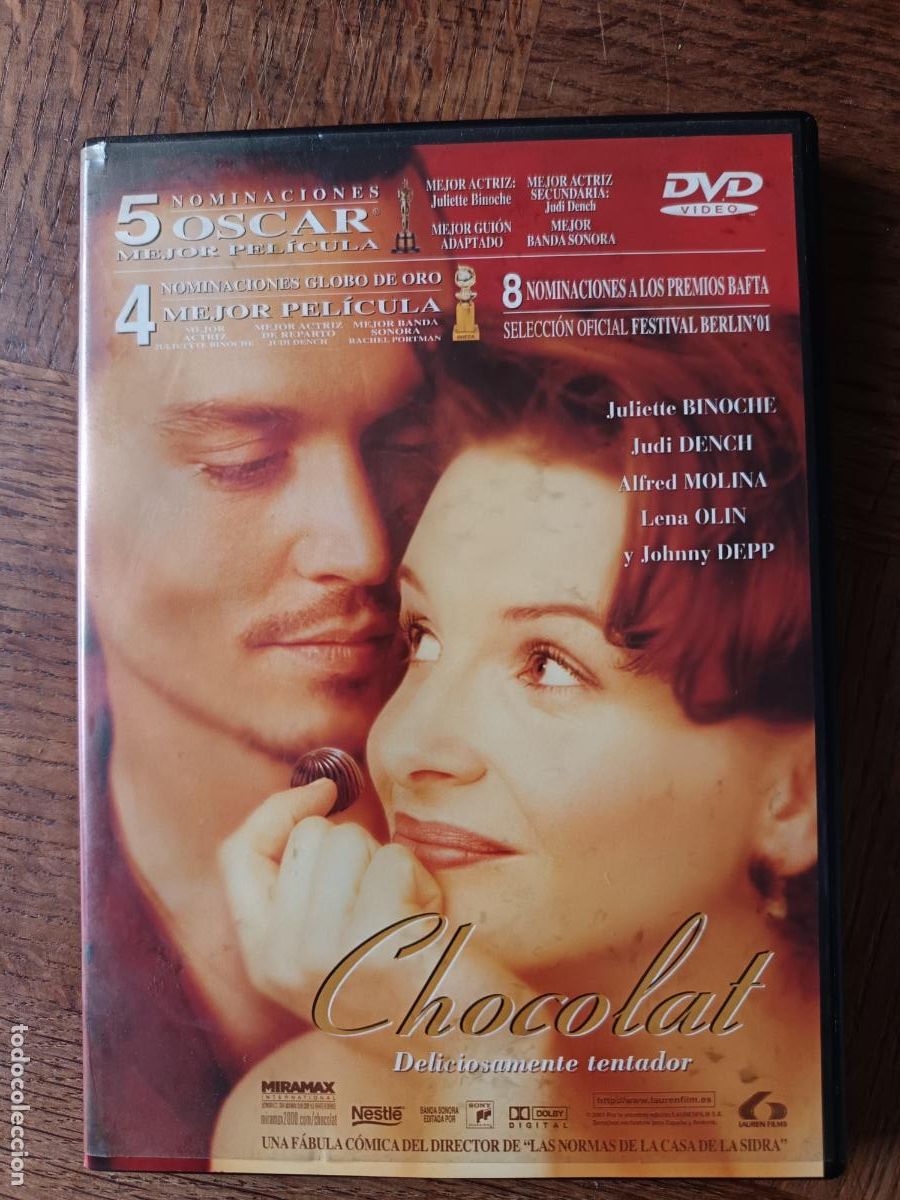 Cine: CHOCOLAT con Juliette Binoche, Johnny Depp... DVD Cine Romantico.