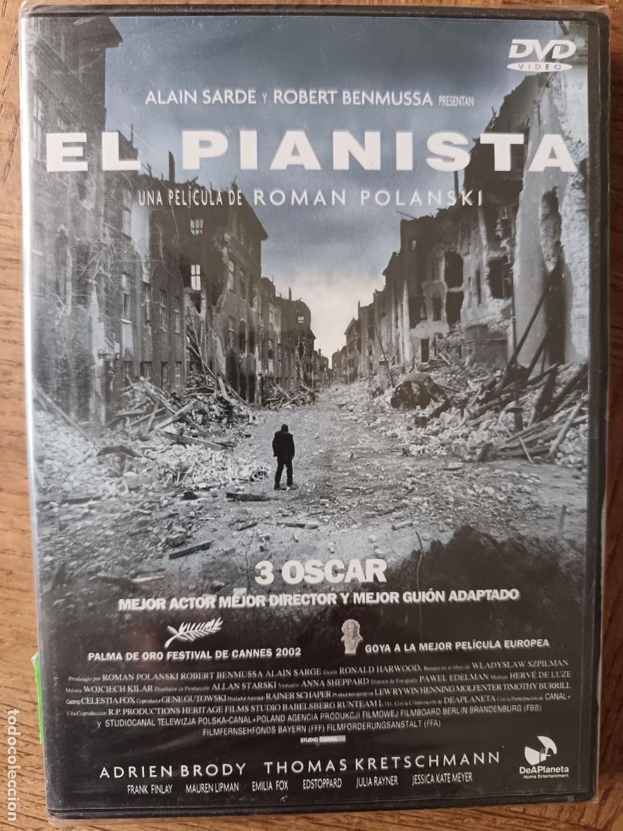 Cine: EL PIANISTA de Roman Polanski con Adrien Brody... DVD II Guerra Mundial